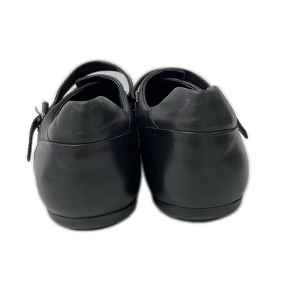 LOUIS VUITTON Belt Design Straight Tip Shoes Black Sneakers Size 8