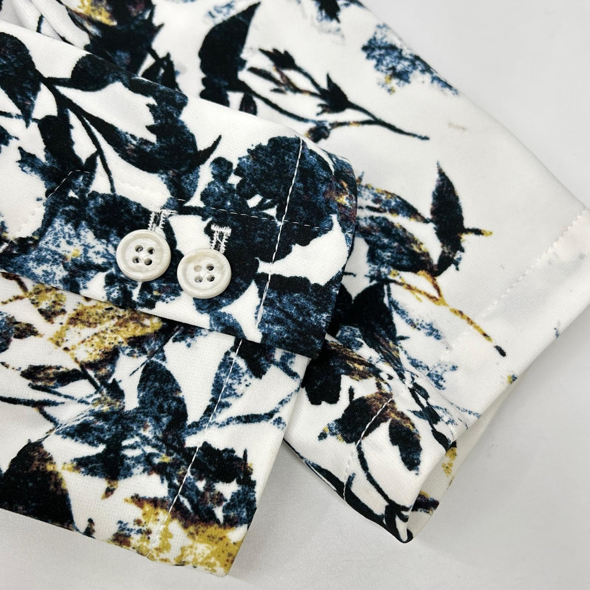 TORNADO MART White Flower Print Polyester Jacket