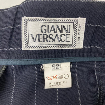 GIANNIVERSACE Navy Stripe Wool Suit Jacket Size 52