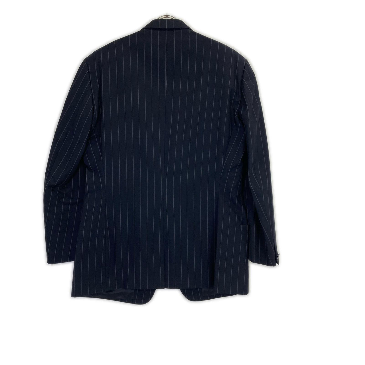 GIANNIVERSACE Navy Stripe Wool Suit Jacket Size 52