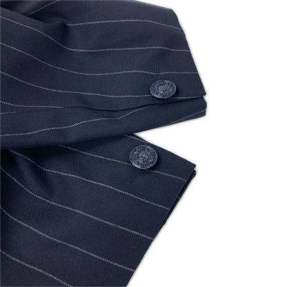 GIANNIVERSACE Navy Stripe Wool Suit Jacket Size 52