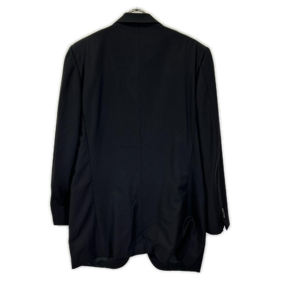 Ermenegildo Zegna Couture Stripe Wool Jacket Black Size 52L