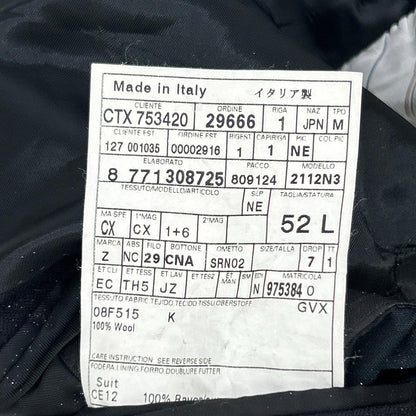 Ermenegildo Zegna Couture Stripe Wool Jacket Black Size 52L