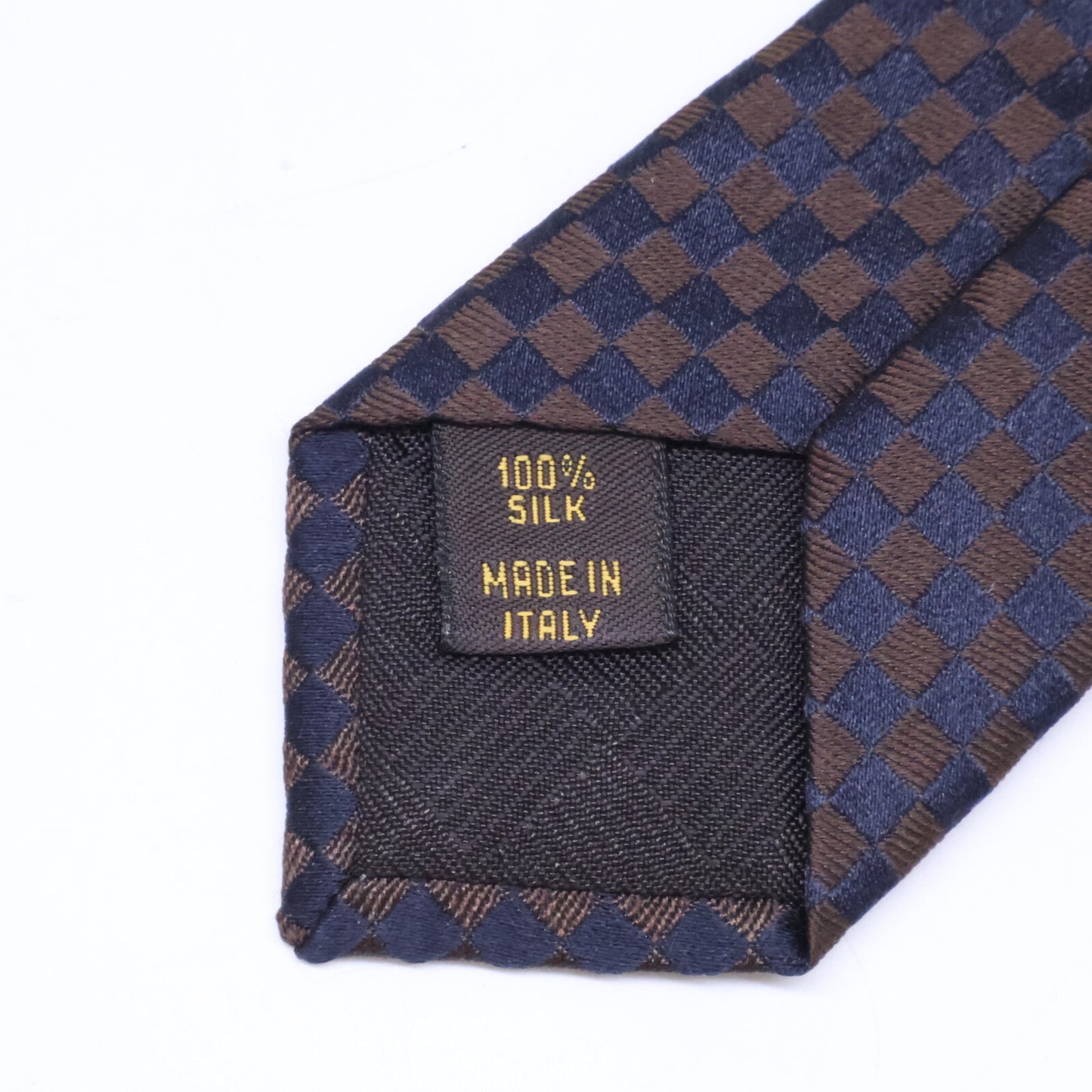 LOUIS VUITTON Damier Silk Tie Brown Size ONE SIZE