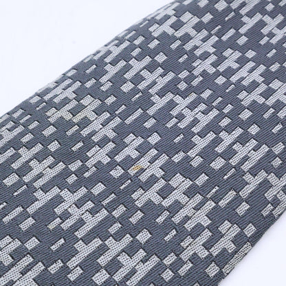 HERMES Patterned Silk Tie Gray Size ONE SIZE