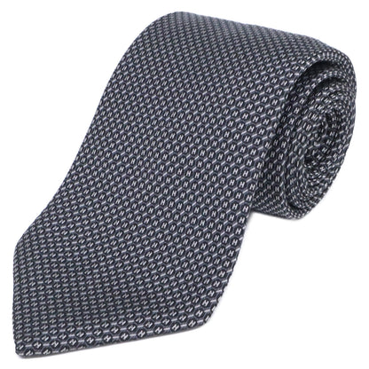 HERMES 758837T Patterned Silk Tie Black Size ONE SIZE