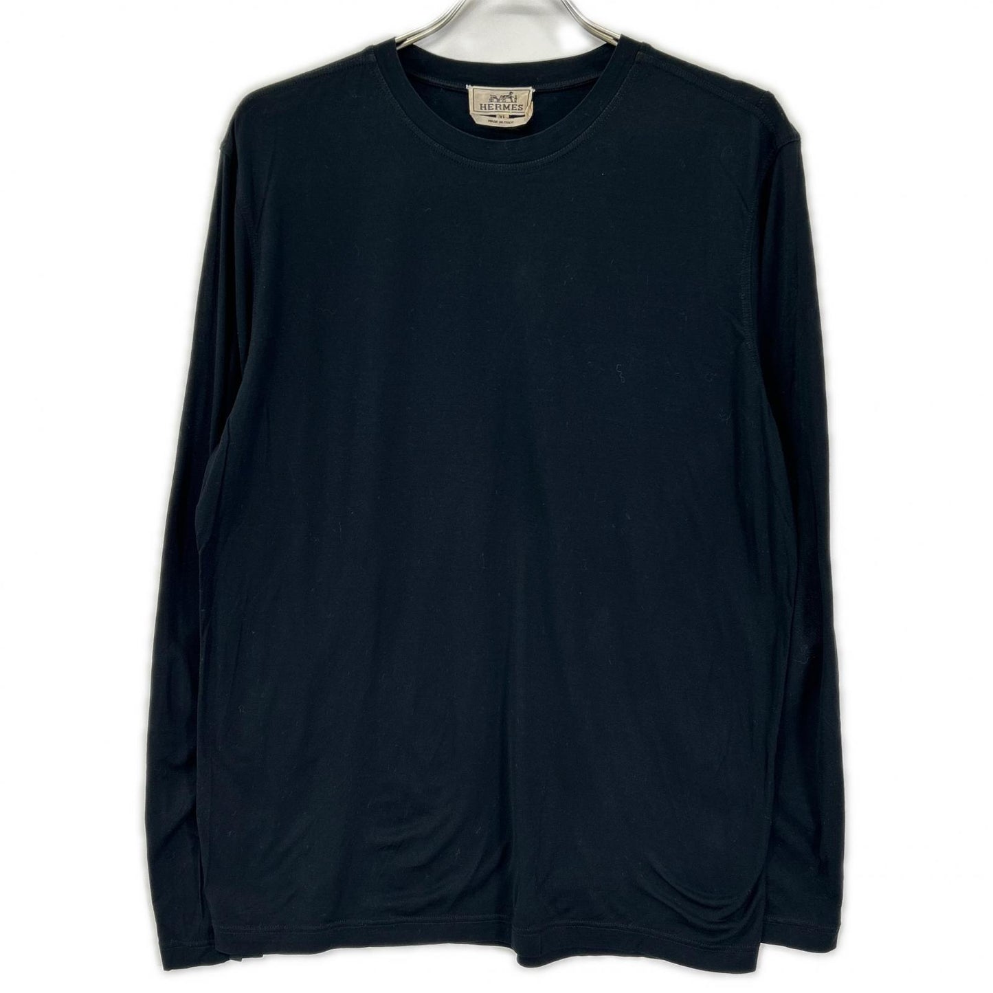 HERMES Gaultier Era Long Sleeve T-Shirt Black Size XL