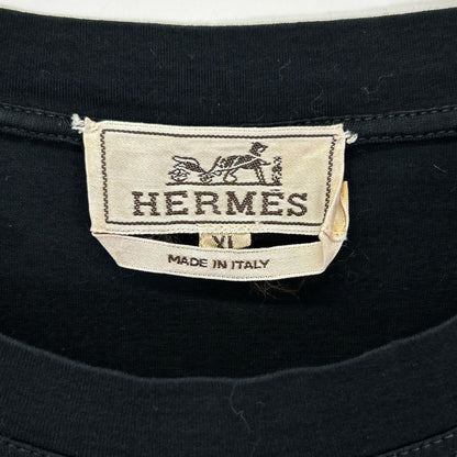 HERMES Gaultier Era Long Sleeve T-Shirt Black Size XL