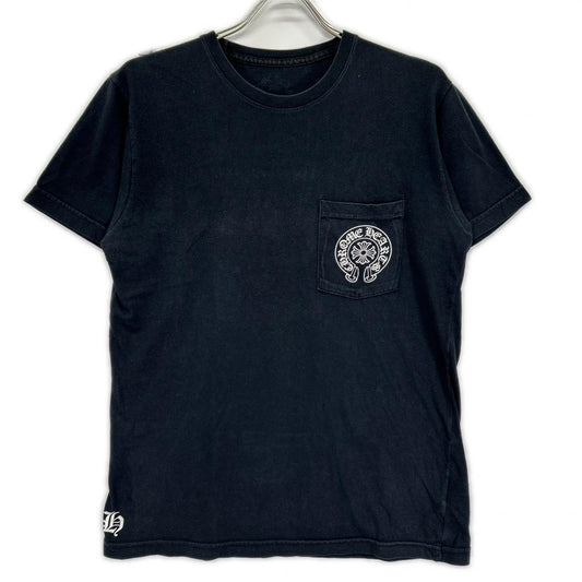 Chrome hearts Black Horseshoe Print Pocket T-Shirt Size M
