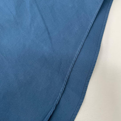 HERMES Cotton Clou de Selle Button Long Sleeve Shirt Navy Size 42