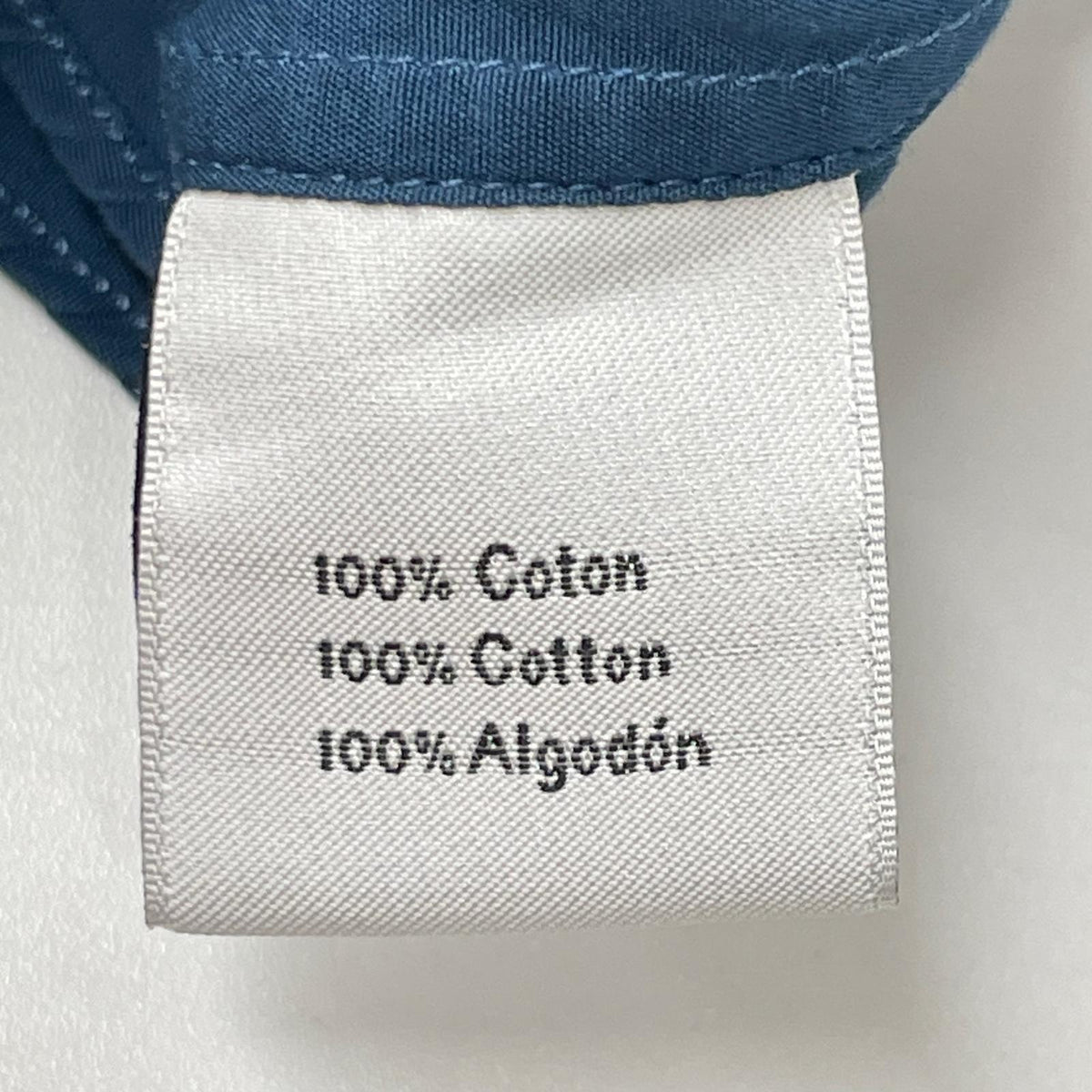 HERMES Cotton Clou de Selle Button Long Sleeve Shirt Navy Size 42
