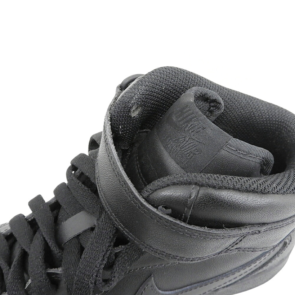 NIKE Air Force 1 Leather Low-Top Sneakers Black Size 10(US)
