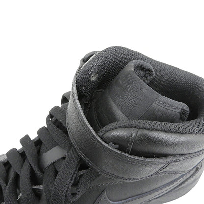 NIKE Air Force 1 Leather Low-Top Sneakers Black Size 10(US)