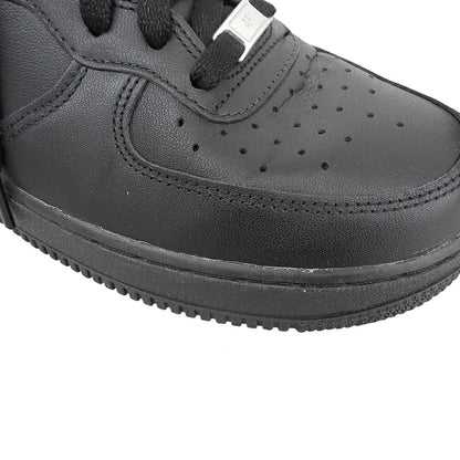 NIKE Air Force 1 Leather Low-Top Sneakers Black Size 10(US)