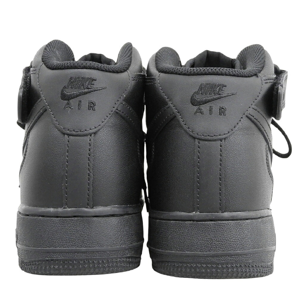 NIKE Air Force 1 Leather Low-Top Sneakers Black Size 10(US)