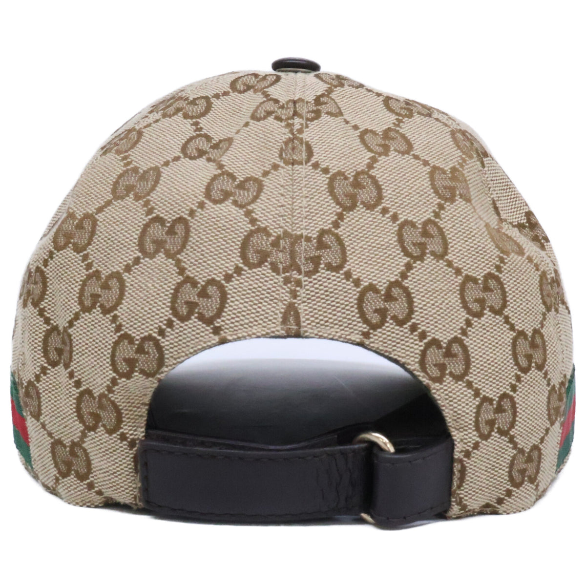 GUCCI GG Canvas Web Baseball Cap Beige Size M 58CM