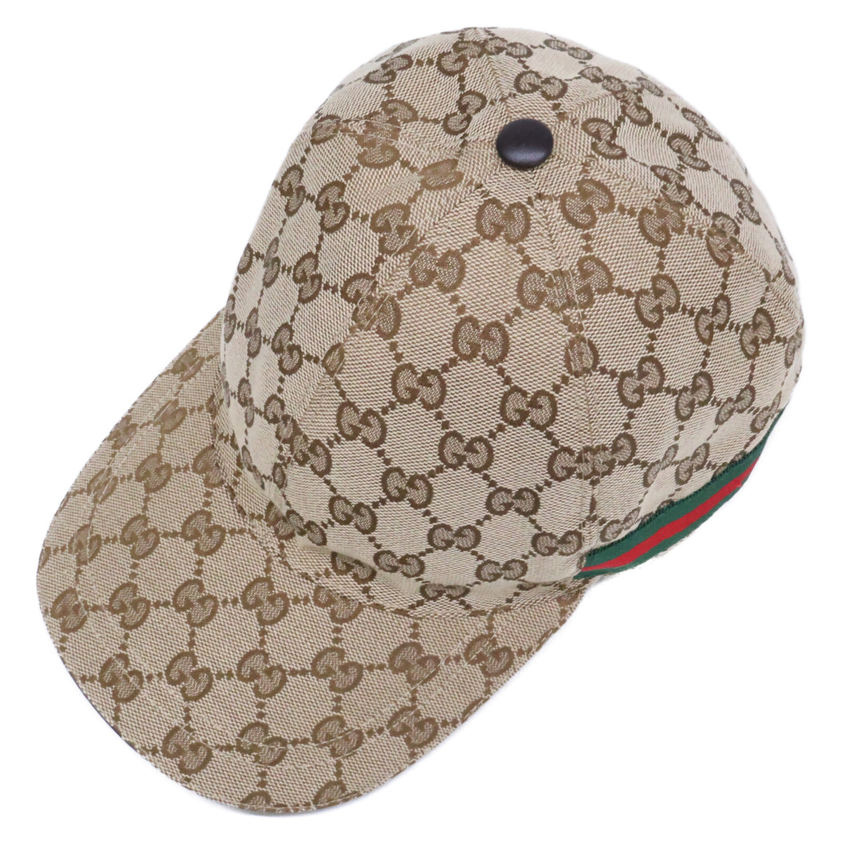 GUCCI GG Canvas Web Baseball Cap Beige Size M 58CM