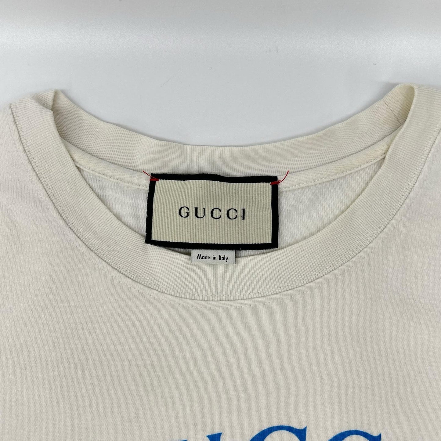 GUCCI 20AW Disc Print Oversized Tee White Size XS