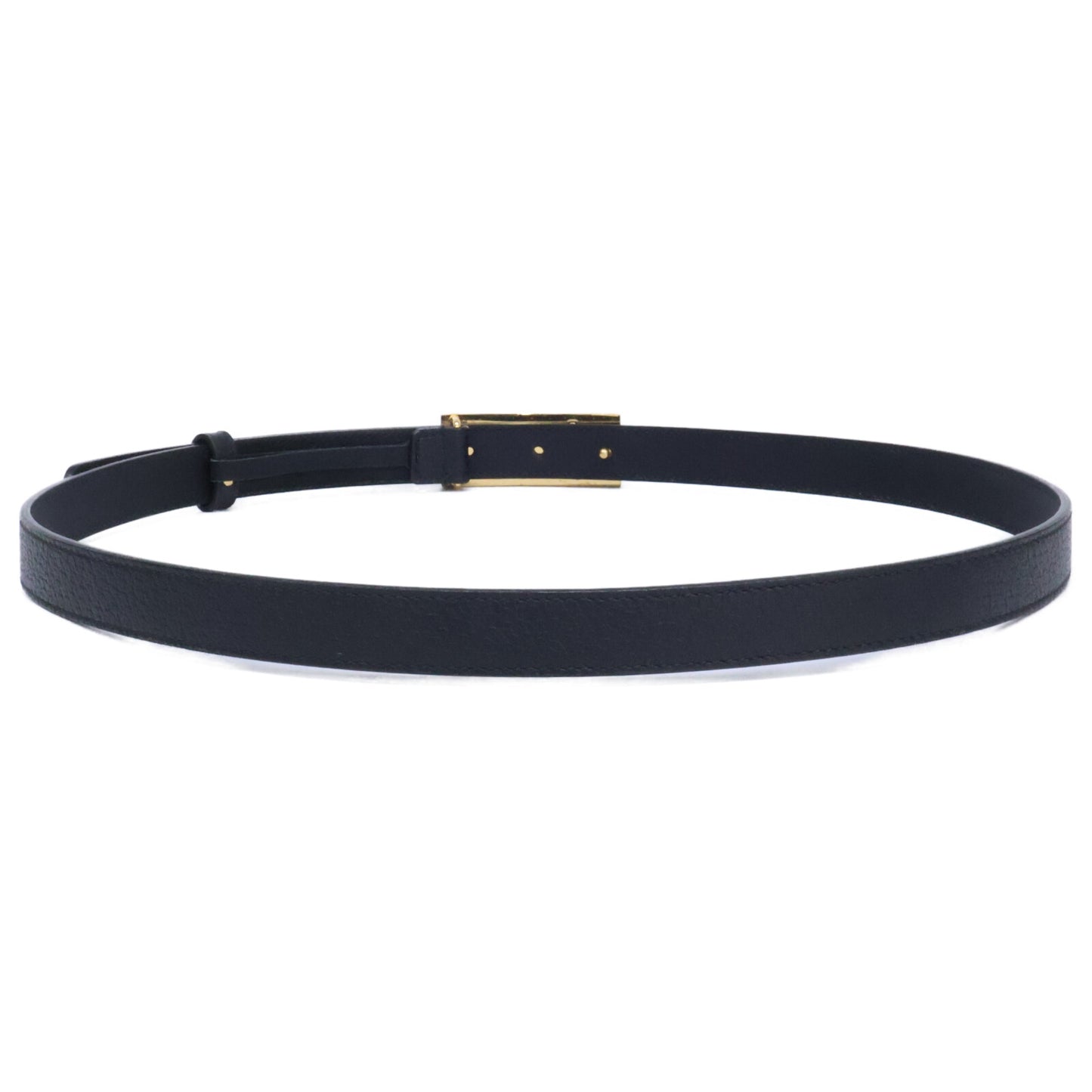 GUCCI 572227 GG Buckle Leather Belt Black Size ONE SIZE