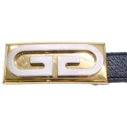 GUCCI 572227 GG Buckle Leather Belt Black Size ONE SIZE