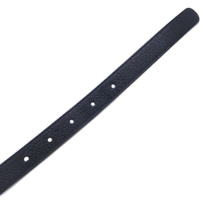 GUCCI 572227 GG Buckle Leather Belt Black Size ONE SIZE