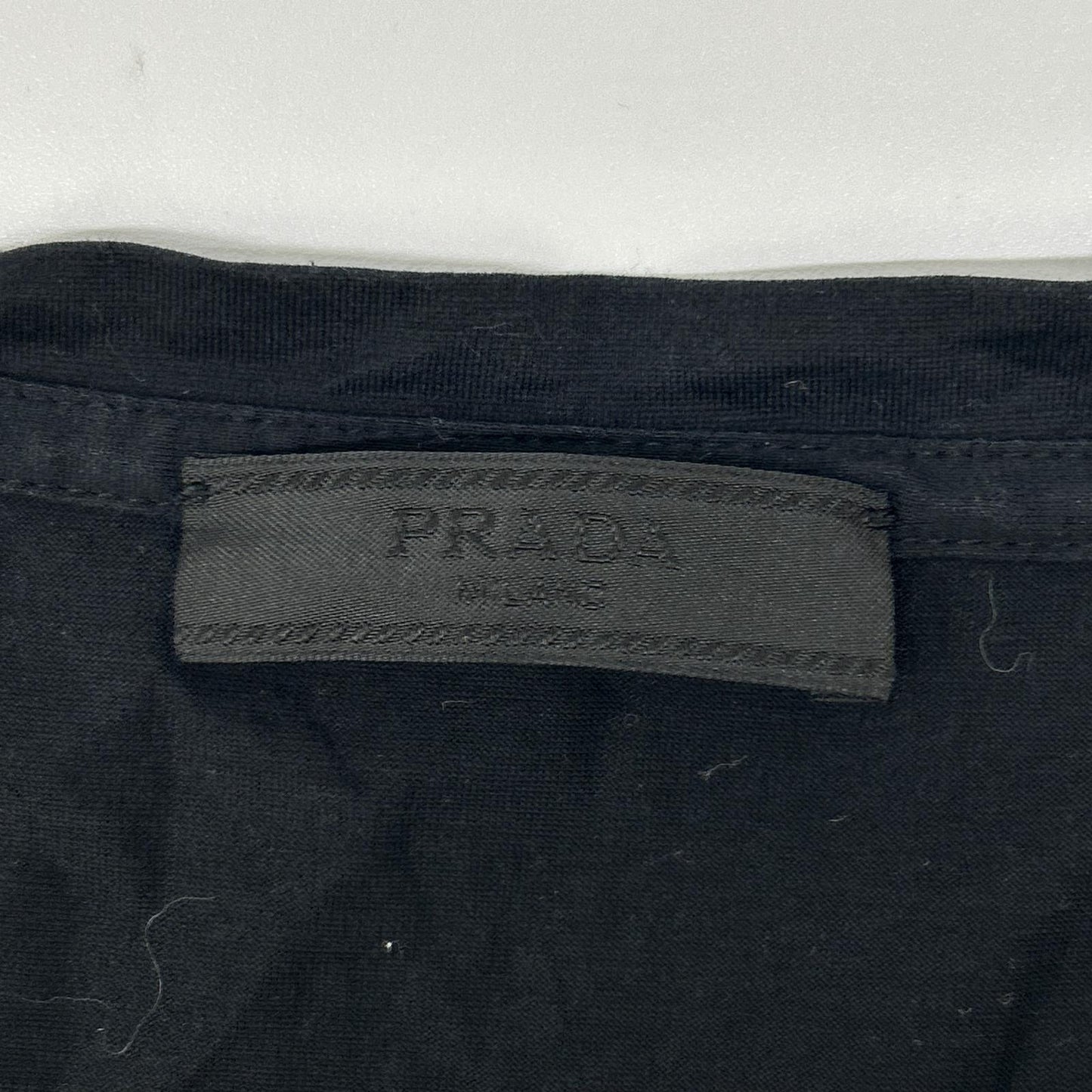 PRADA Logo Patch Pocket T-Shirt Black Size XXL