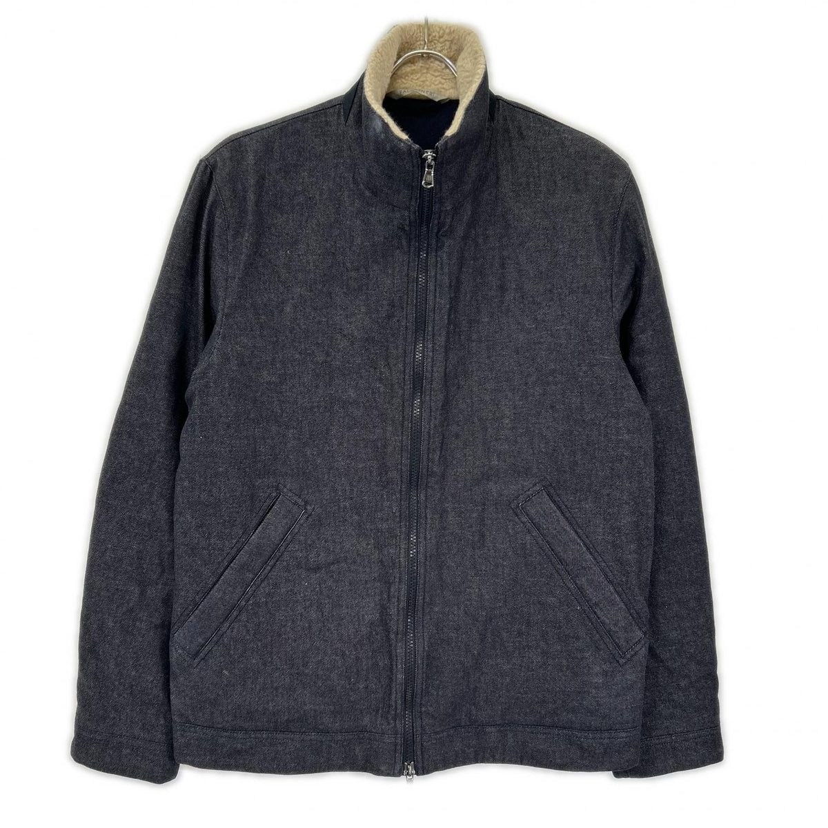 Falconeri Cashmere Lined Denim Down Jacket Blue Size 46