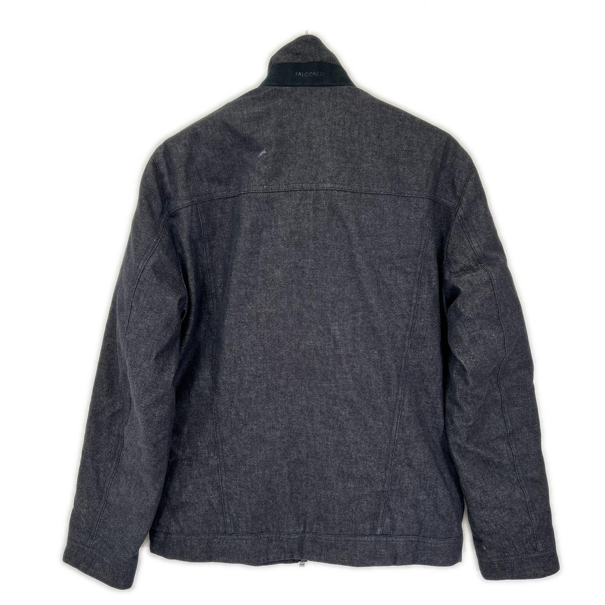 Falconeri Cashmere Lined Denim Down Jacket Blue Size 46