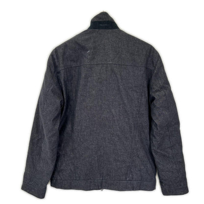 Falconeri Cashmere Lined Denim Down Jacket Blue Size 46