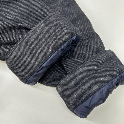 Falconeri Cashmere Lined Denim Down Jacket Blue Size 46