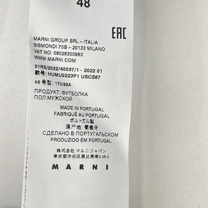 MARNI White Mini Logo Mock Neck T-Shirt Size 48