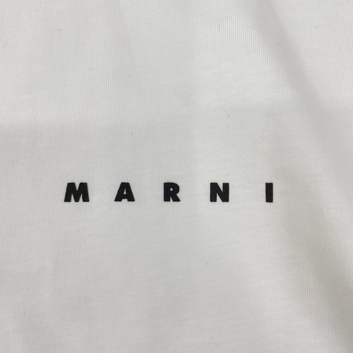 MARNI White Mini Logo Mock Neck T-Shirt Size 48