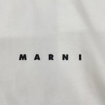 MARNI White Mini Logo Mock Neck T-Shirt Size 48