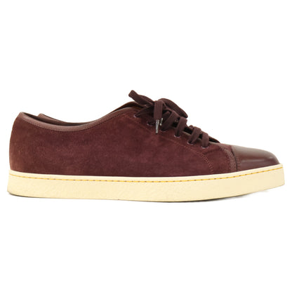 JOHNLOBB Levah Suede Leather Sneakers Bordeaux Size 6