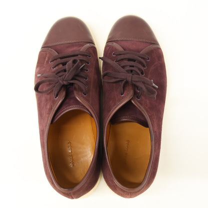 JOHNLOBB Levah Suede Leather Sneakers Bordeaux Size 6