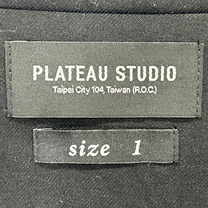 PLATEAU STUDIO Peaked Lapel Leather Double Jacket Size 1