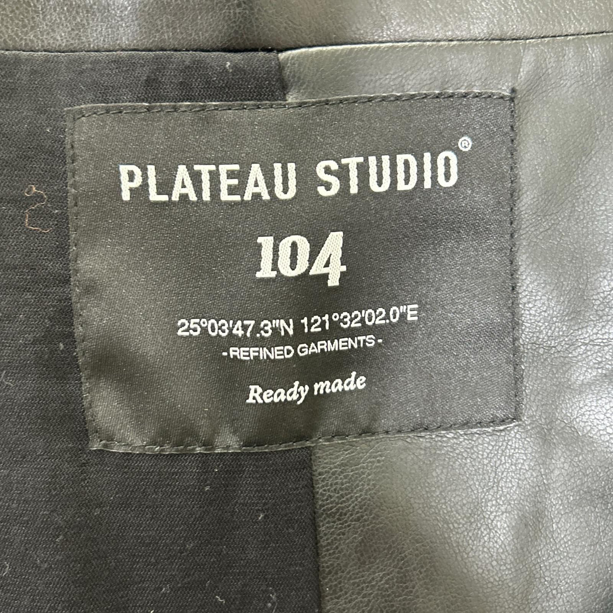 PLATEAU STUDIO Peaked Lapel Leather Double Jacket Size 1