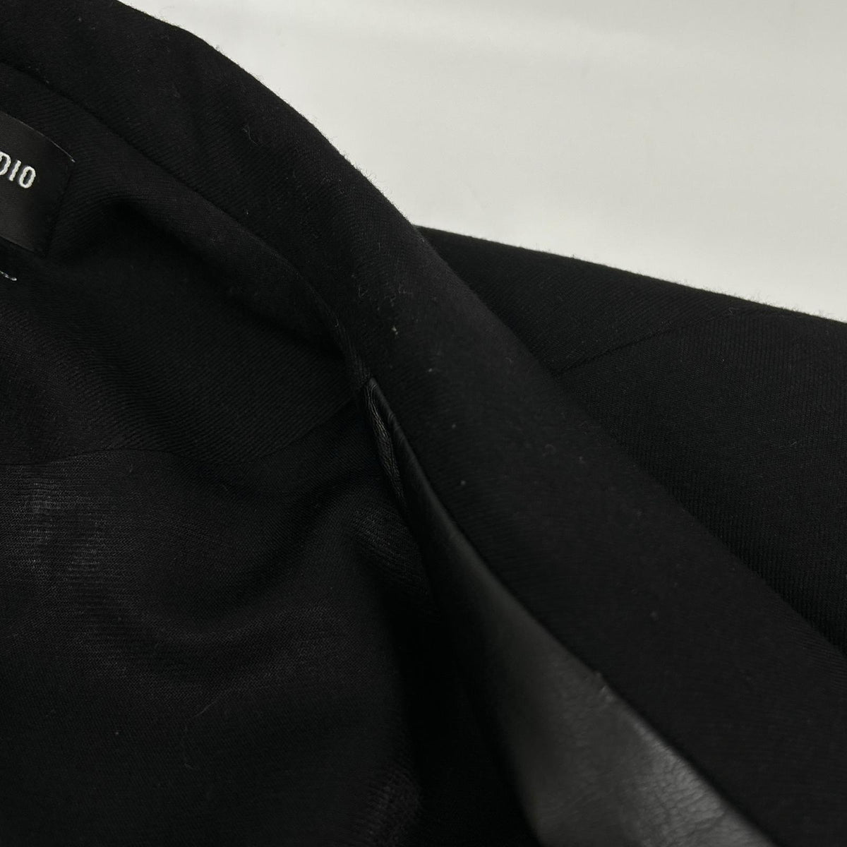 PLATEAU STUDIO Peaked Lapel Leather Double Jacket Size 1