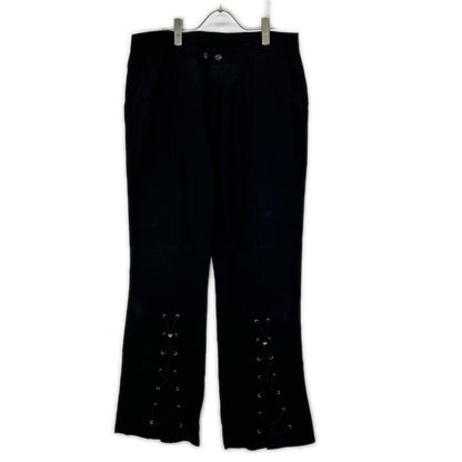 PLATEAU STUDIO Cotton Lace-Up Flare Pants Black Size 2