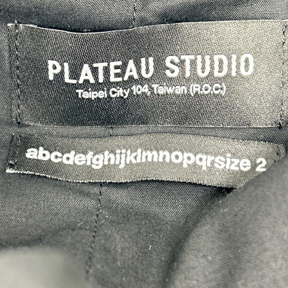 PLATEAU STUDIO Cotton Lace-Up Flare Pants Black Size 2