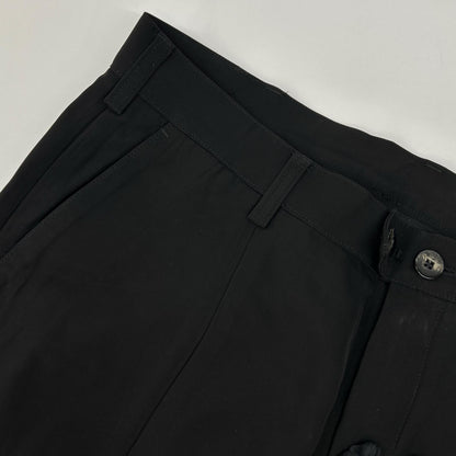 PLATEAU STUDIO Cotton Lace-Up Flare Pants Black Size 2