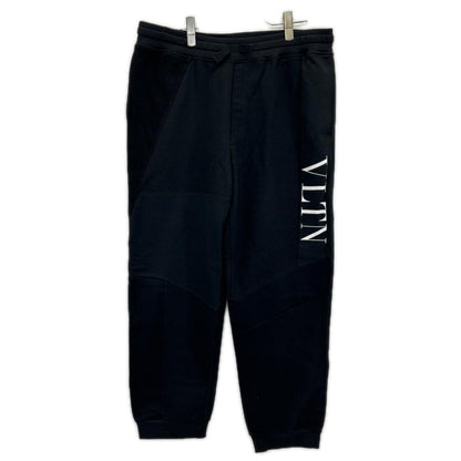 VALENTINO Black VLTN Logo Patchwork Sweatpants Size L