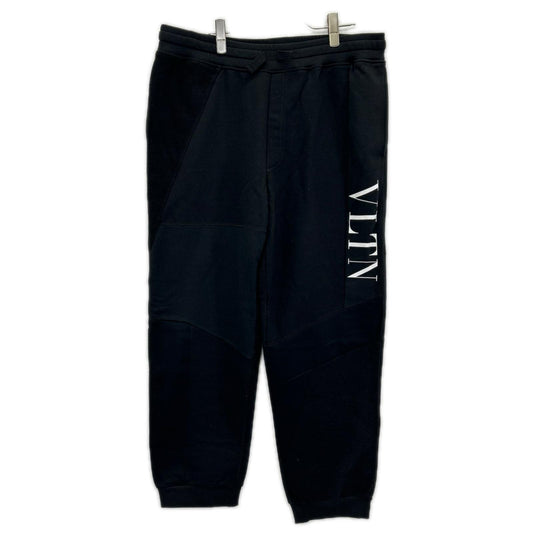 VALENTINO Black VLTN Logo Patchwork Sweatpants Size L