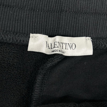 VALENTINO Black VLTN Logo Patchwork Sweatpants Size L