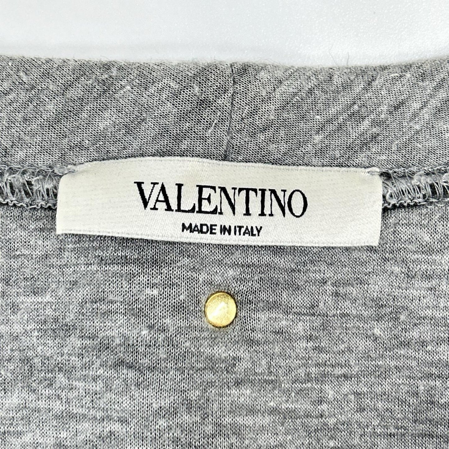 VALENTINO Gray Studs V-Gusset Sweatshirt