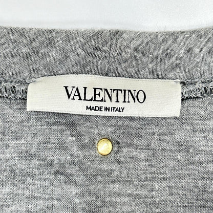 VALENTINO Gray Studs V-Gusset Sweatshirt