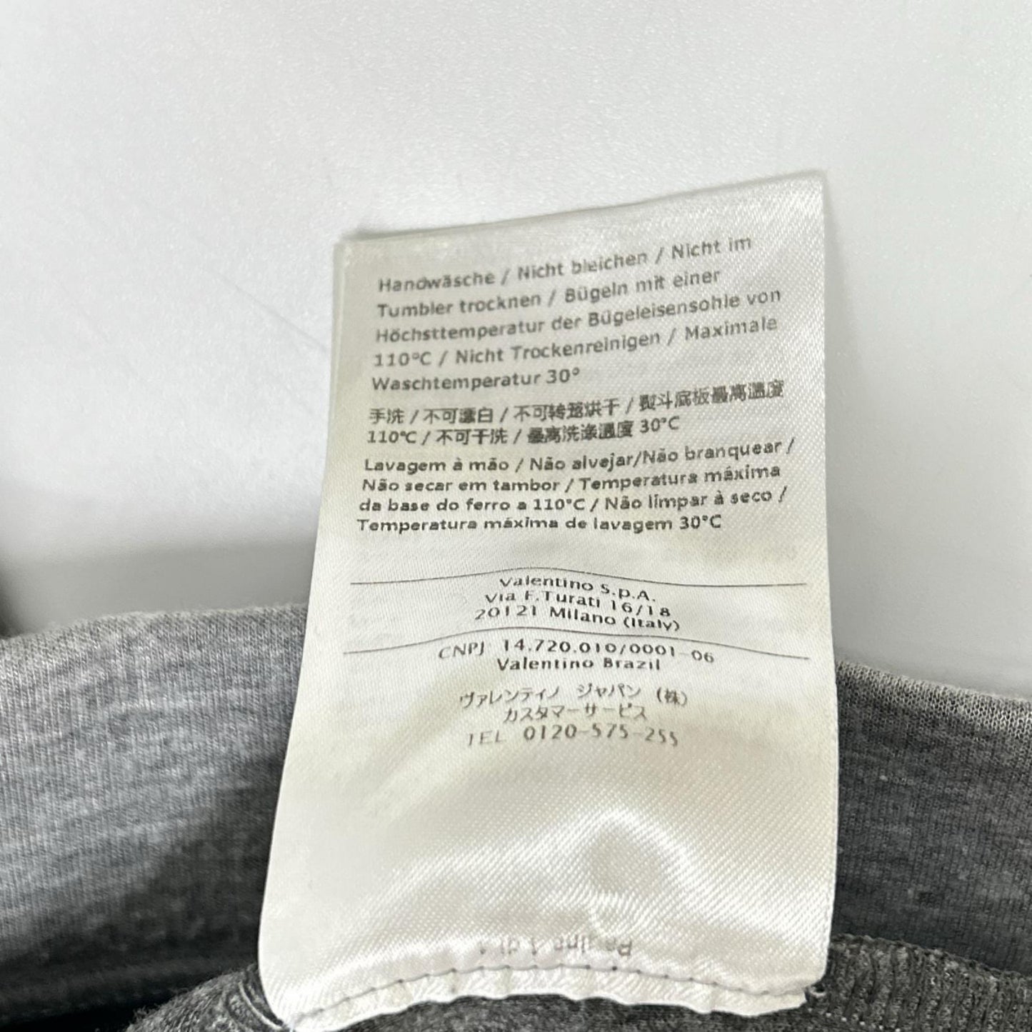 VALENTINO Gray Studs V-Gusset Sweatshirt