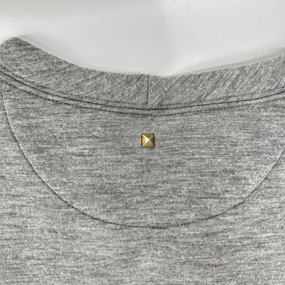 VALENTINO Gray Studs V-Gusset Sweatshirt