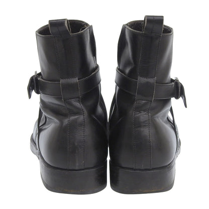 Sergio Rossi Leather Belt Jodhpur Boots Black Size 10