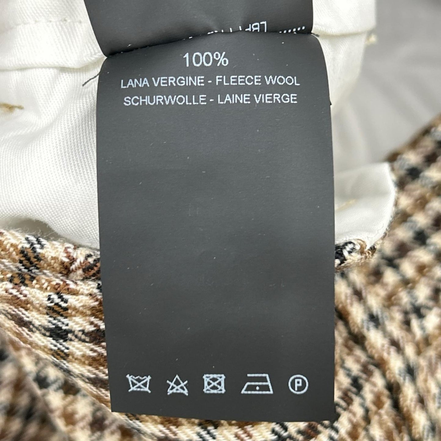 PT TORINO Brown Check Wool Tapered Pants Size 32